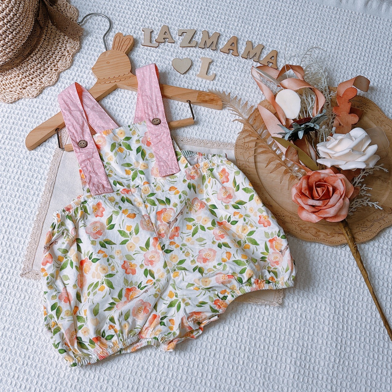 LazyMama 吊帶褲 L