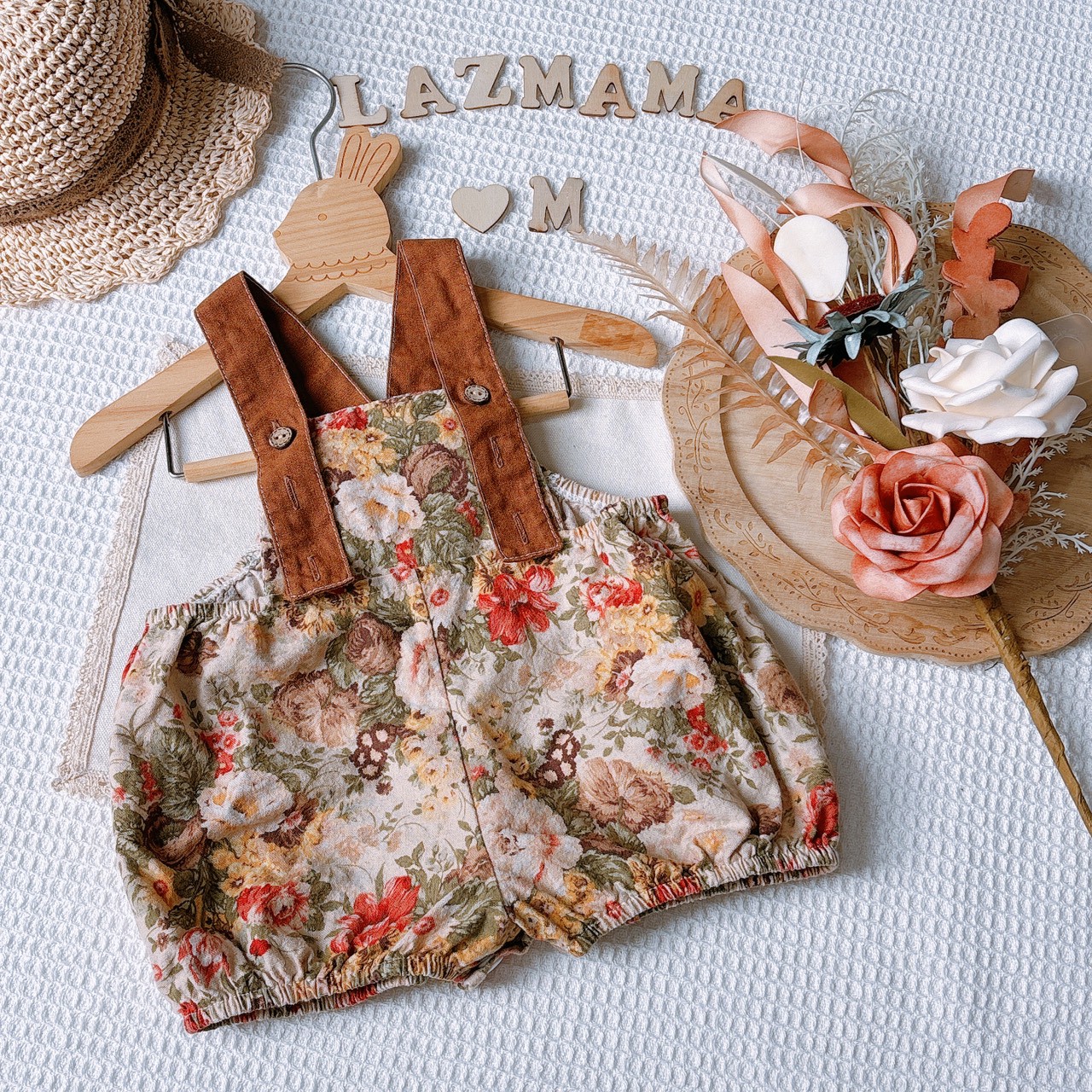 LazyMama 吊帶褲 M