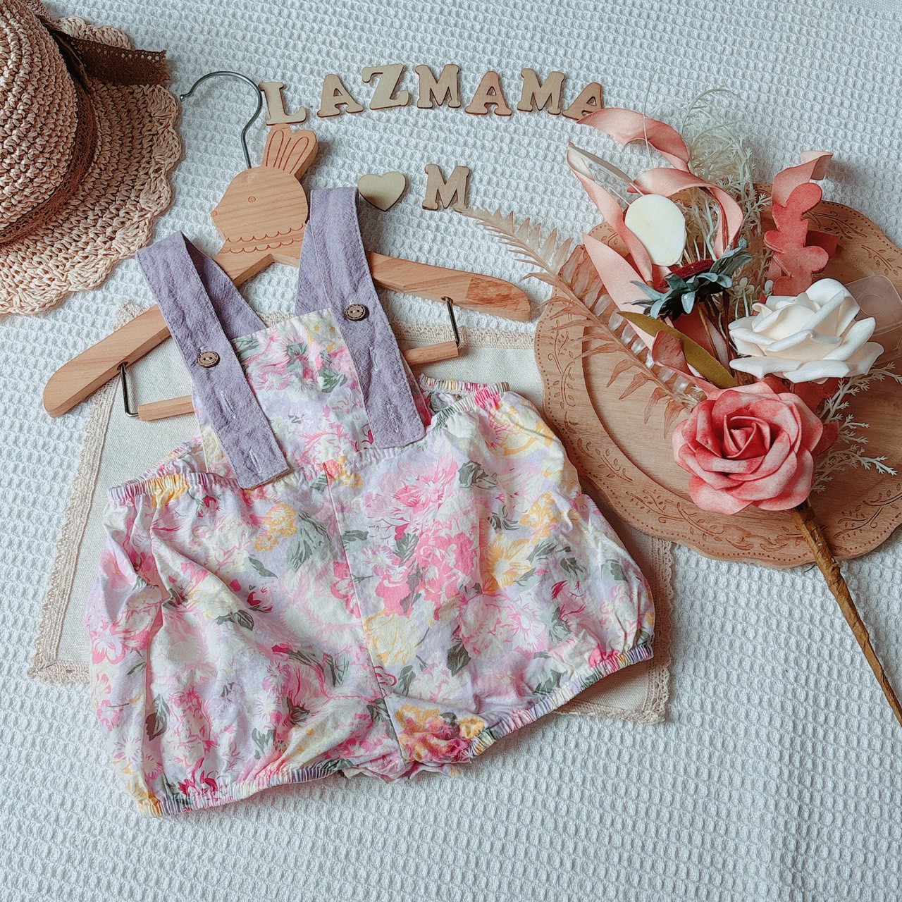 LazyMama 吊帶褲 M