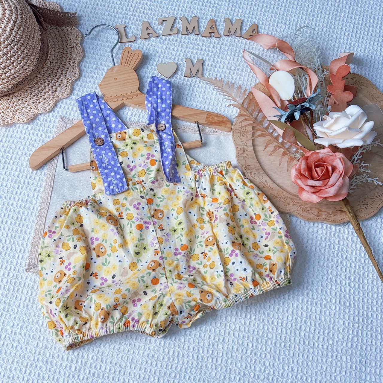 LazyMama 吊帶褲 M
