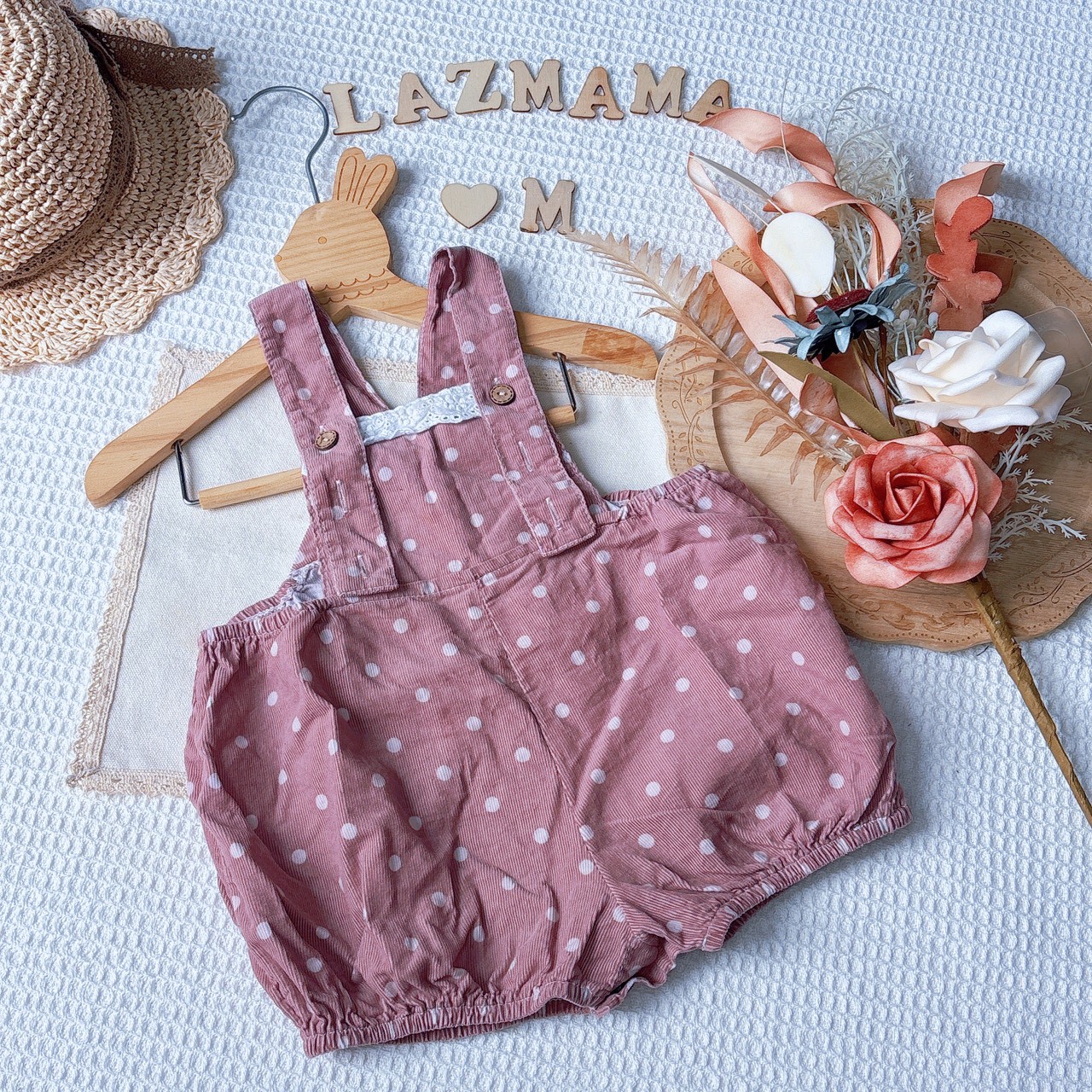 LazyMama 吊帶褲 M