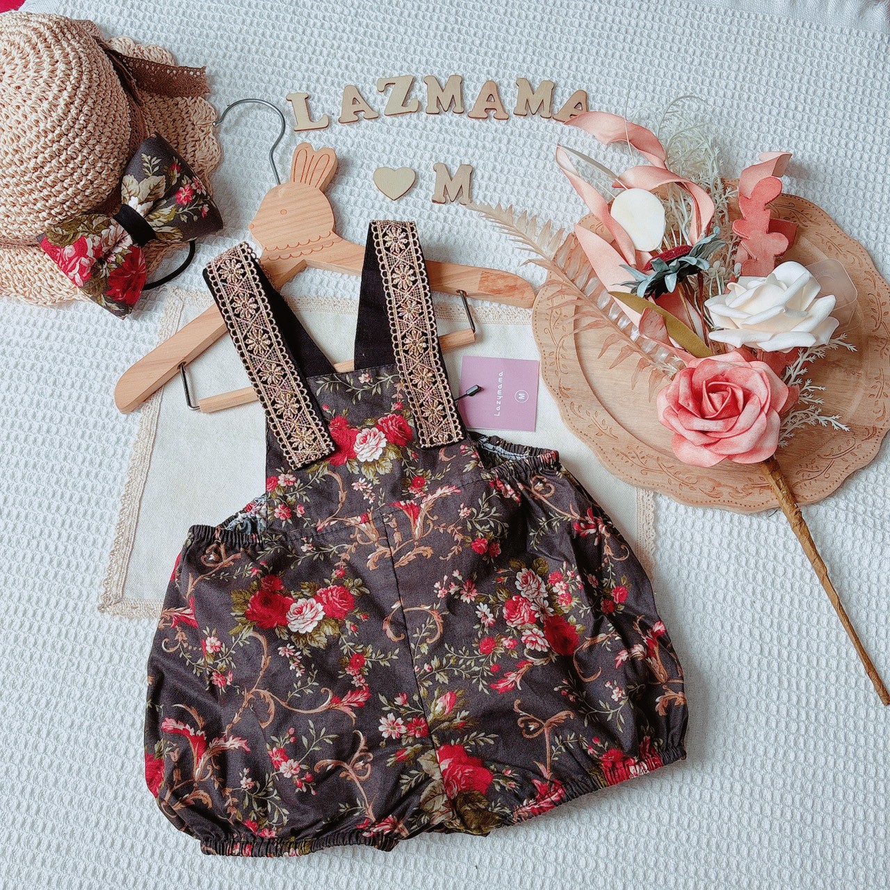 LazyMama 吊帶褲 M