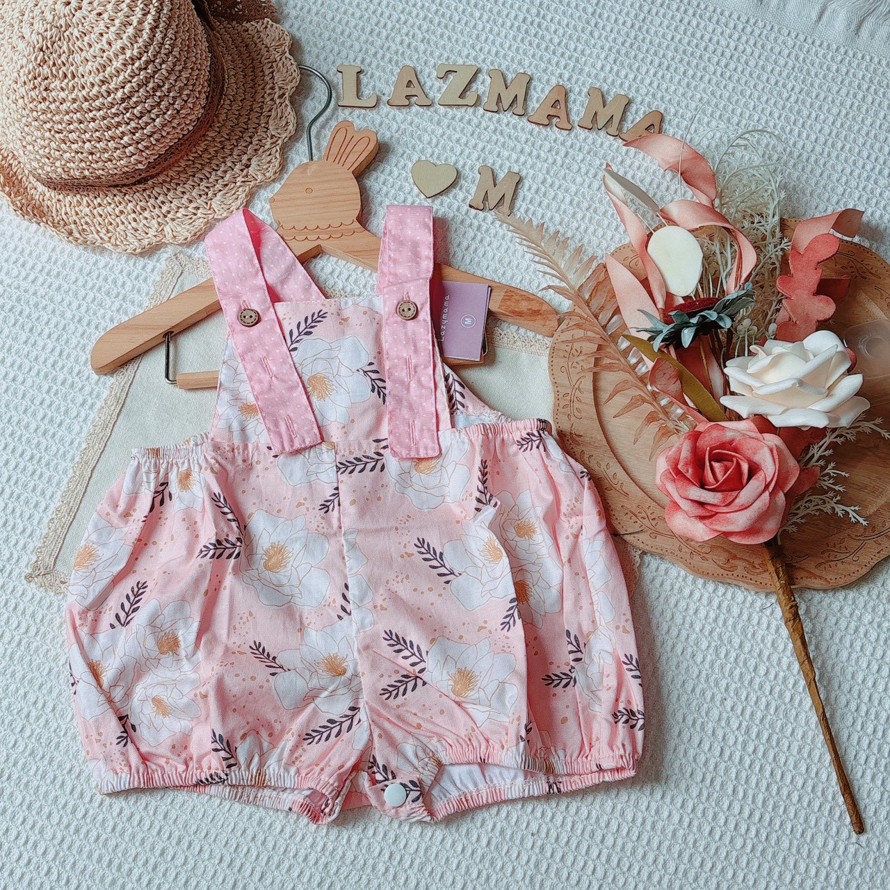 LazyMama 吊帶褲 M