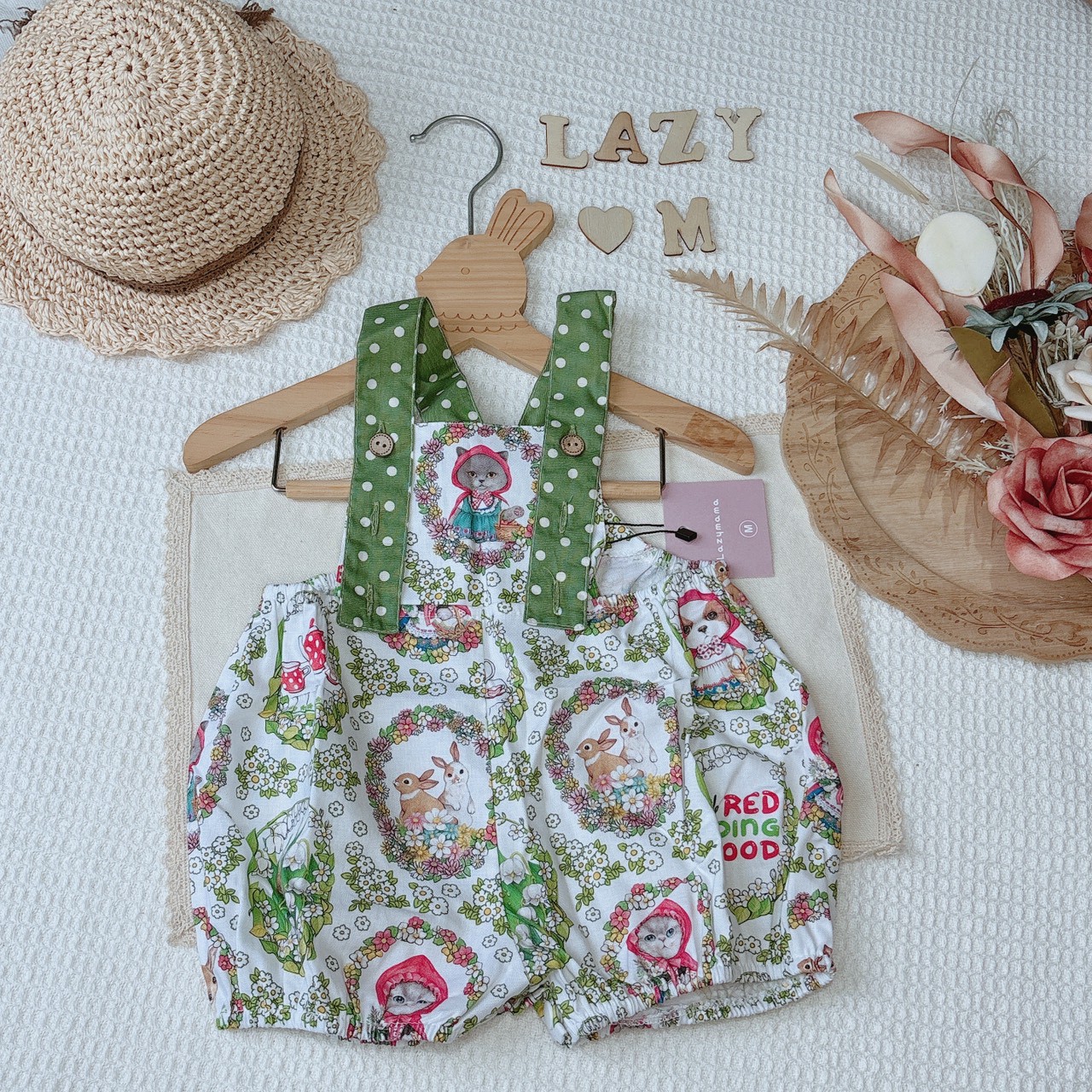 LazyMama 吊帶褲 M