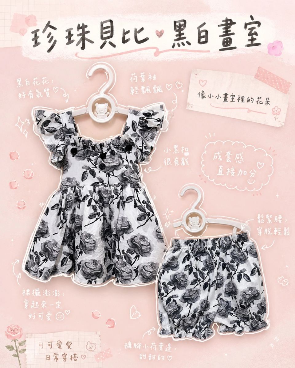 珍珠貝比 PEARL BABY 黑白畫室 18m
