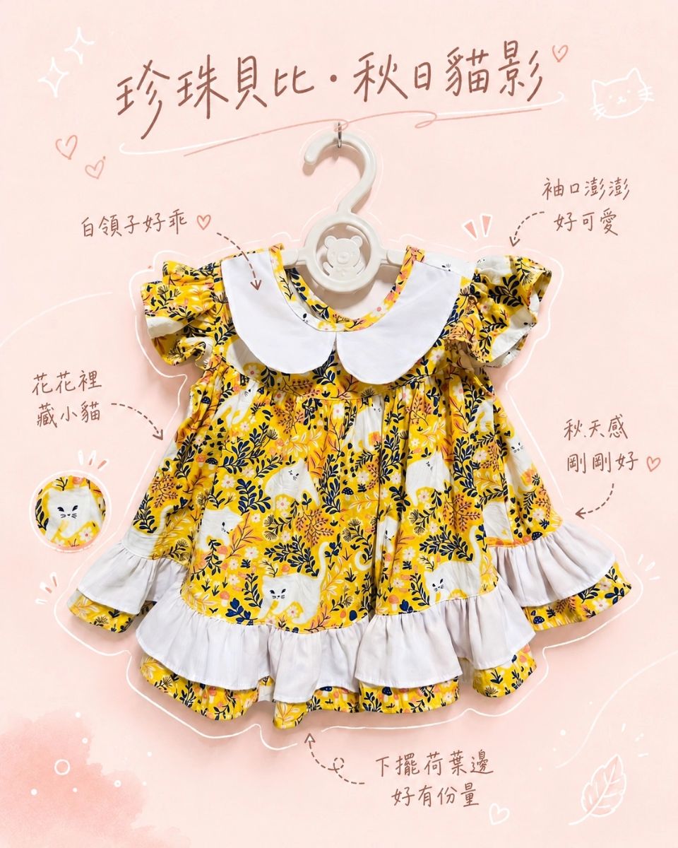 珍珠貝比 PEARL BABY 秋日貓影 18m